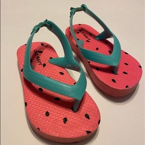 Pink watermelon toddler sandals  Us Size 7